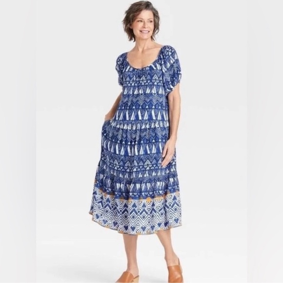 Knox Rose Dresses & Skirts - Knox Rose Women’s Maxi Dress Blue White size Large